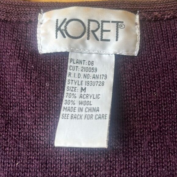 Vintage Wool Blend Beaded Sweater Medium - Picture 3 of 4